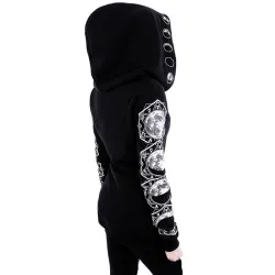 Hoodies & JerséisSudadera con capucha negra - con cremallera - estilo punk