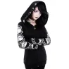 Hoodies & JerséisSudadera con capucha negra - con cremallera - estilo punk