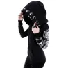 Hoodies & JerséisSudadera con capucha negra - con cremallera - estilo punk