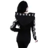 Hoodies & JerséisSudadera con capucha negra - con cremallera - estilo punk