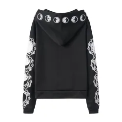 Hoodies & JerséisSudadera con capucha negra - con cremallera - estilo punk