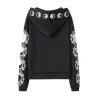 Hoodies & JerséisSudadera con capucha negra - con cremallera - estilo punk