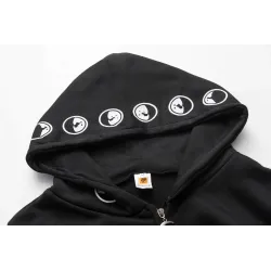 Hoodies & JerséisSudadera con capucha negra - con cremallera - estilo punk