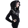 Hoodies & JerséisSudadera Halloween negra - con cremallera - estampado estilo Gothic blanco