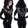 Halloween zwarte hoodie - met rits - witte print in Gothic stijlHoodies & Truien