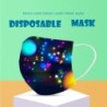 Protective face / mouth mask - disposable - 3-ply - colorful stars printed - for children - 50 piecesMouth masks