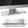 Aluminiumsskærm / computerstativ - med 4 USB-porte