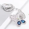 Porte-clés papillon en cristal