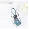 Porte-clés en forme d'insecte en cristal