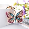 Farfalla in cristallo pieno - portachiavi