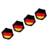 Valves de roue de voiture - bouchons en métal - drapeau allemand - 4 pièces