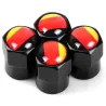 Car wheel valves - metal caps - German flag - 4 piecesValve caps