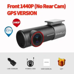 SAMEUO U700 - dash-kamera - front-/bakkamera - videoopptaker - QHD 1944P - DVR - WiFi