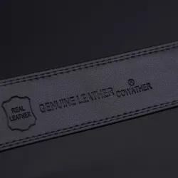 Elegant herrebelte - automatisk metallspenne - ekte skinn