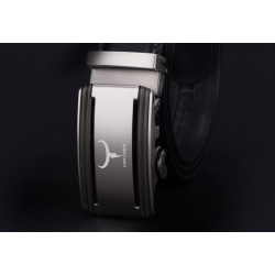 Cintura da uomo elegante - fibbia automatica in metallo - vera pelle