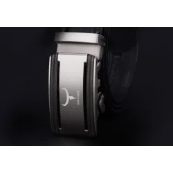 Elegant herrebelte - automatisk metallspenne - ekte skinn