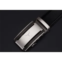 Elegant herrebelte - automatisk metallspenne - ekte skinn
