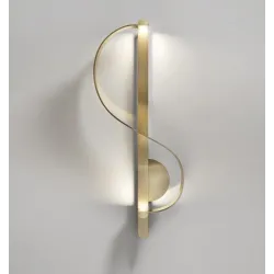 Modern wall gold lamp - S-shapedWall lights