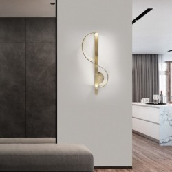 Moderne væg guldlampe - S-formet