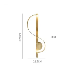 Modern wall gold lamp - S-shapedWall lights