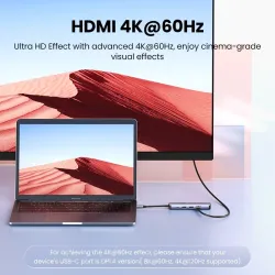 USB-C till HDMI - RJ45 - USB 3.0 - PD - HUB - multifunktionsadapter