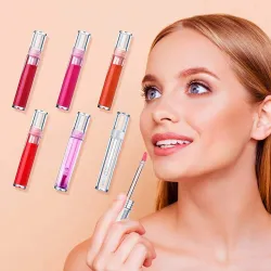 Tomme gjennomsiktige lipgloss-beholdere - med leppesvampstang - 5ml - 20 stykker