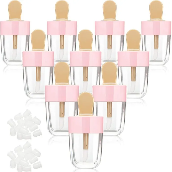 Tomme gennemsigtige lipglossbeholdere - isform - 8 ml - 20 stk