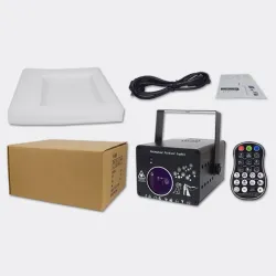Lumière laser de scène colorée - projecteur de motifs - avec télécommande - RG DMX