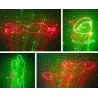 Lumière laser de scène colorée - projecteur de motifs - avec télécommande - RG DMX