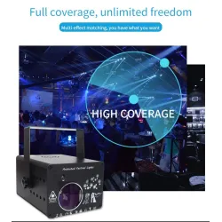 Lumière laser de scène colorée - projecteur de motifs - avec télécommande - RG DMX