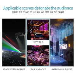 Lumière laser de scène colorée - projecteur de motifs - avec télécommande - RG DMX
