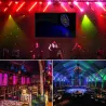 Lumière laser de scène - projecteur - activé par le son - télécommande - RGB - 78 LED - DMX