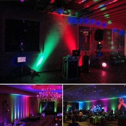 Laserowe oświetlenie sceniczne - projektor - aktywacja dźwiękiem - pilot - RGB - 78 LED - DMXOświetlenie sceniczne i eventowe