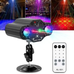 Projecteur laser de scène - commande vocale - lumières stroboscopiques rouge/vert/bleu