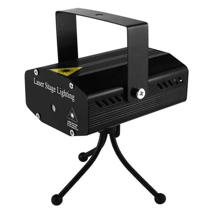 Mini laser scenelys - projektor - stemmestyring - selvkørende strobe