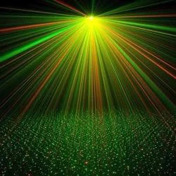 Mini laser scenelys - projektor - stemmestyring - selvkørende strobe