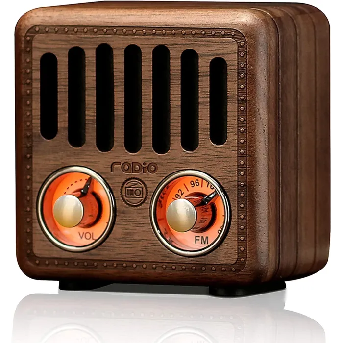 Altavoz BluetoothAltavoz retro de madera - radio FM digital - Bluetooth