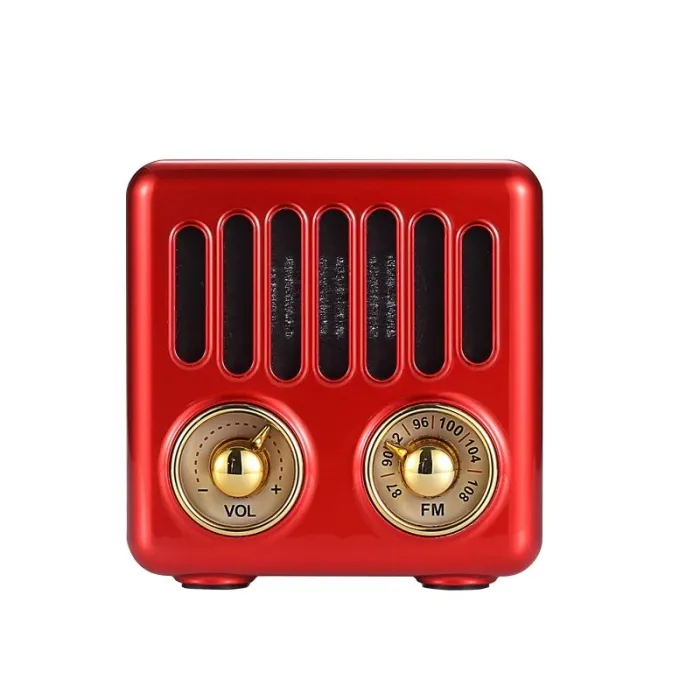 Retro-Lautsprecher aus Kunststoff - digitales UKW-Radio - Bluetooth