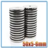 N35 - magnes neodymowy - mocna okrągła tarcza - z otworem 6 mm - 50 * 5 mmN35