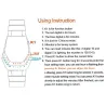 Montre tendance en acier inoxydable noir - tête de serpent - LED bleue
