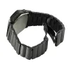 Montre tendance en acier inoxydable noir - tête de serpent - LED bleue