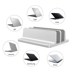 Dual slot laptop holder - aluminum stand - adjustableStands