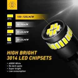 T10Bombilla para coche - W5W - T10 - LED - Canbus - 12V - 2 piezas