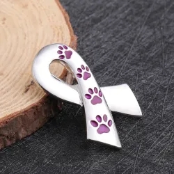 Båndformet broche - print med kæledyr