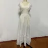 Elegantes Maxikleid - ausgehöhlte Stickereispitze - kurze Ärmel
