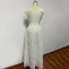 VestidosVestido maxi elegante - encaje bordado hueco - manga corta