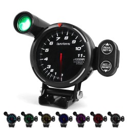 Motorcykelvarvräknare - RPM - hastighetsmätare - 7 färg LED - med växlingsljus / toppvarning