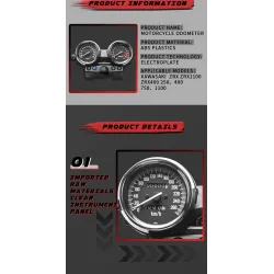 Motorcycle speedometer - tachometer - odometer - for KawasakiInstruments