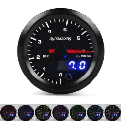Tacômetro de motocicleta - display duplo - medidor de pressão de óleo - LED de 7 cores - com motor de passo
