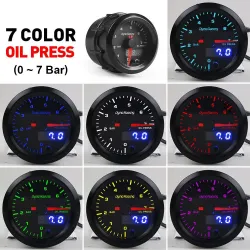 Motorcycle tachometer - dual display - oil pressure gauge - 7 color LED - with stepper motorInstruments